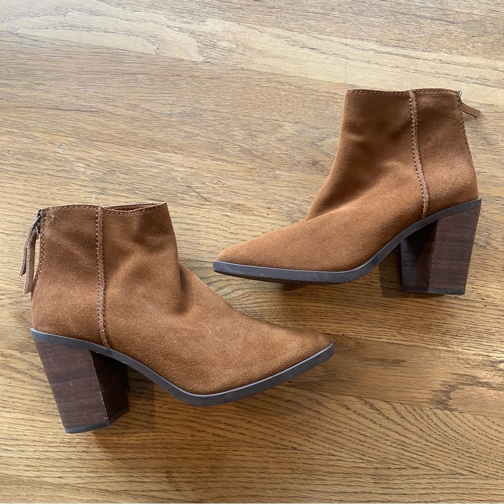 BP Urban Outfitters suede heeled boots size 6.5